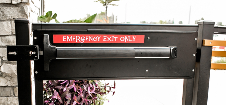 emergency push bar installation in Castaic
